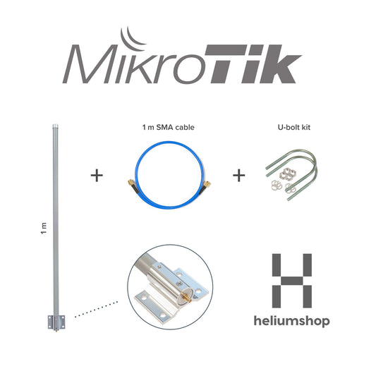 MikroTik LoRa körsugárzó antenna kit, 6.5 dBi, 824-960 MHz